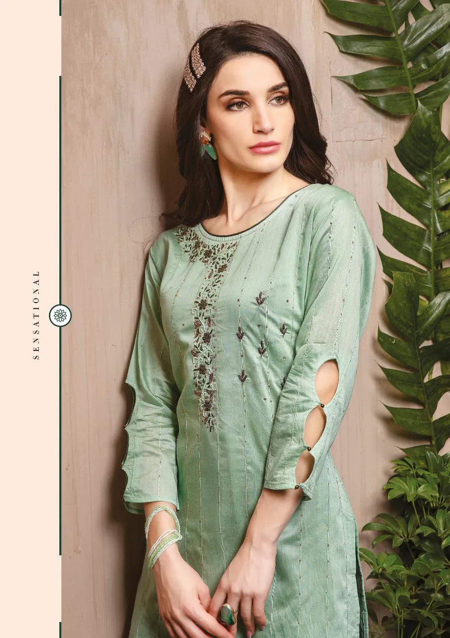Wanna Noor latest Fancy Designer Festive Wear Kurti With Bottom Collection